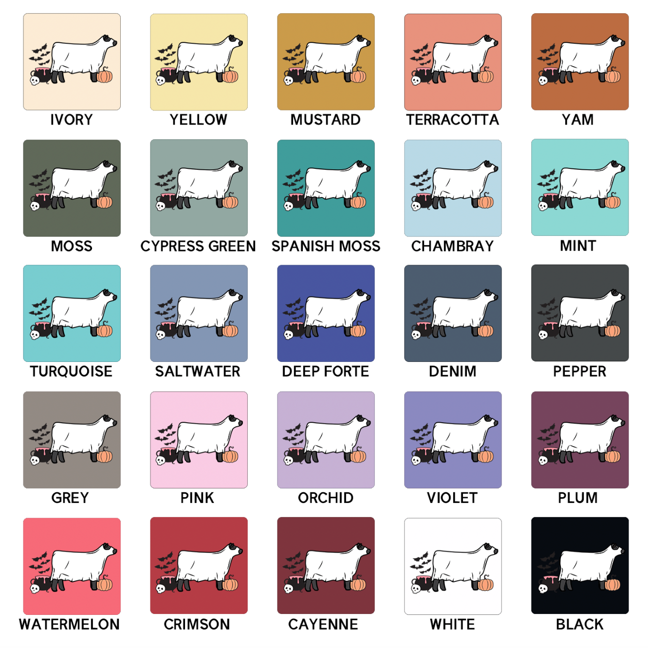 Ghost Cattle ComfortWash/ComfortColor T-Shirt (S-4XL) - Multiple Colors!