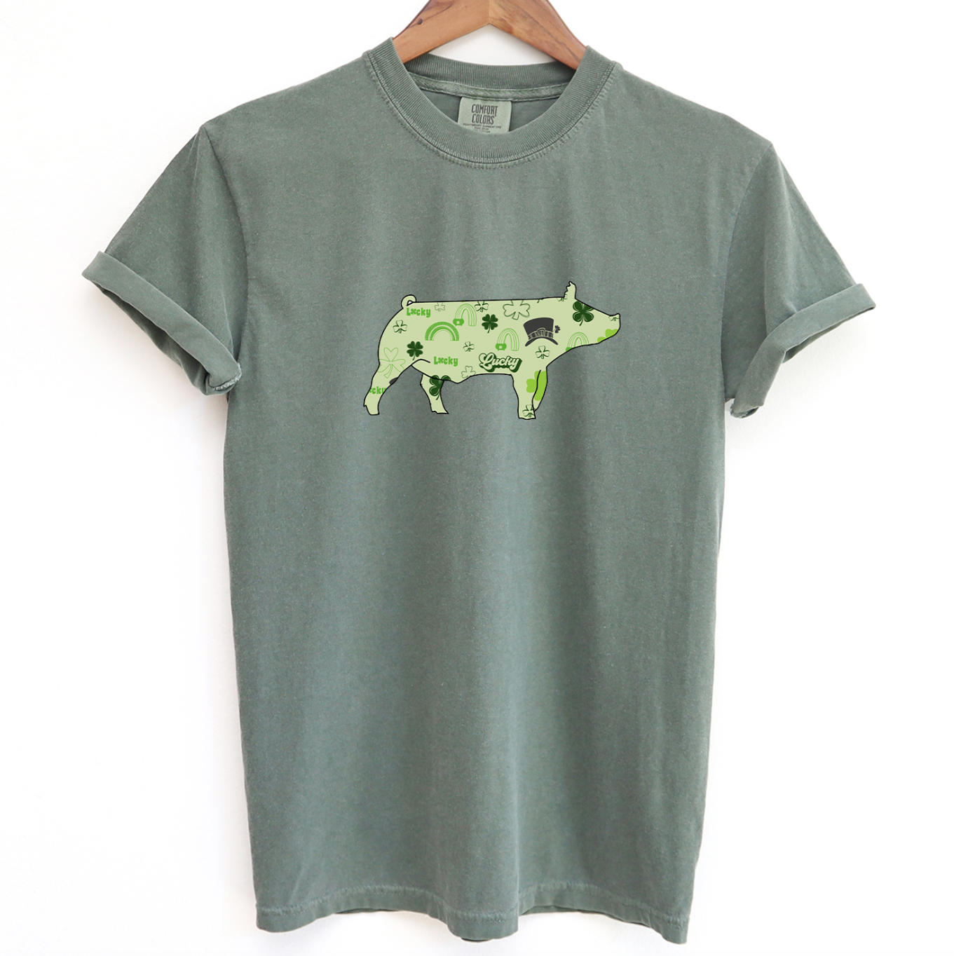 Saint Patrick Pig ComfortWash/ComfortColor T-Shirt (S-4XL) - Multiple Colors!