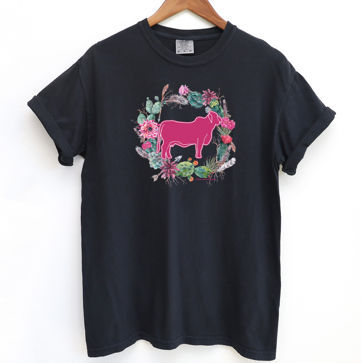 Brahman Cactus Wreath ComfortWash/ComfortColor T-Shirt (S-4XL) - Multiple Colors!