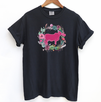 Brahman Cactus Wreath ComfortWash/ComfortColor T-Shirt (S-4XL) - Multiple Colors!