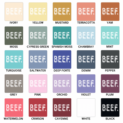 Distressed Beef ComfortWash/ComfortColor T-Shirt (S-4XL) - Multiple Colors!