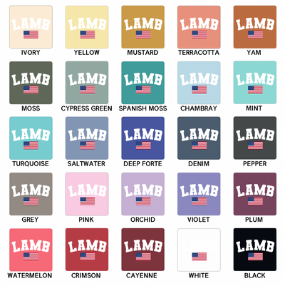 Lamb Flag ComfortWash/ComfortColor T-Shirt (S-4XL) - Multiple Colors!