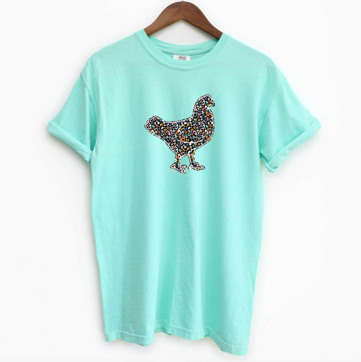 Colorful Cheetah Chicken ComfortWash/ComfortColor T-Shirt (S-4XL) - Multiple Colors!