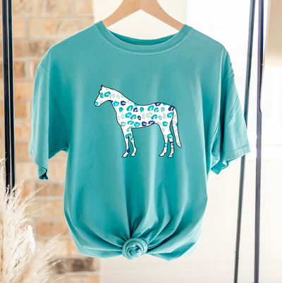 Turquoise Cheetah Horse ComfortWash/ComfortColor T-Shirt (S-4XL) - Multiple Colors!