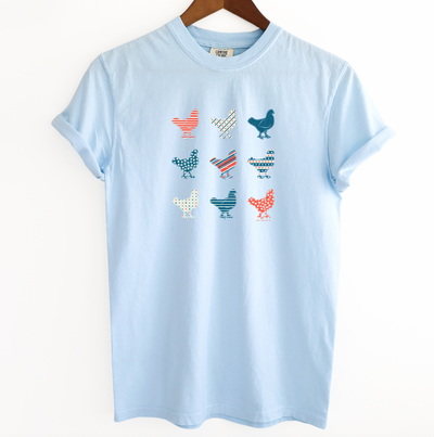 Patriotic Bundle Chickens ComfortWash/ComfortColor T-Shirt (S-4XL) - Multiple Colors!
