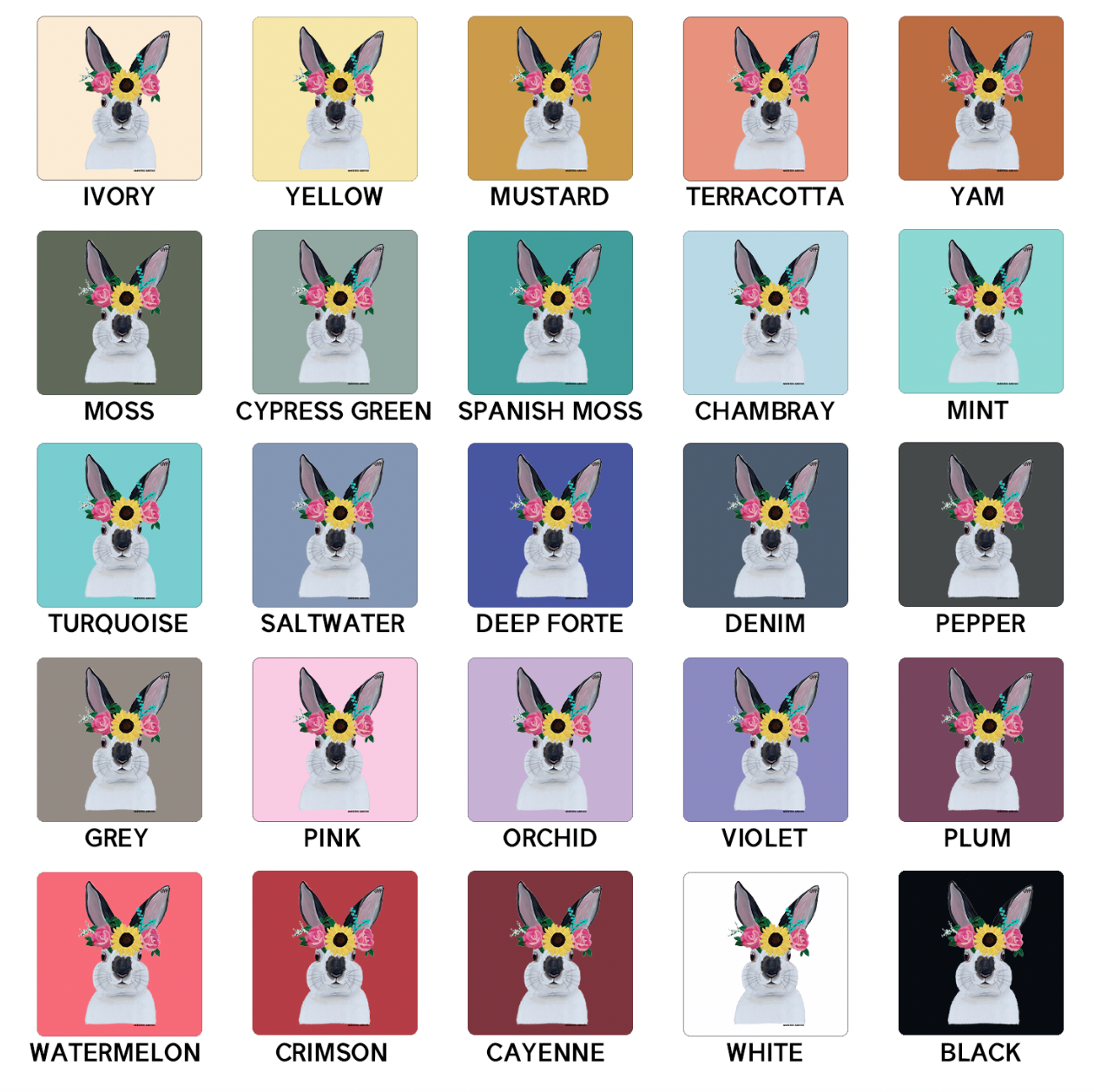 Rabbit Flower ComfortWash/ComfortColor T-Shirt (S-4XL) - Multiple Colors!