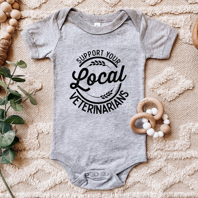Support Your Local Veterinarians One Piece/T-Shirt (Newborn - Youth XL) - Multiple Colors!