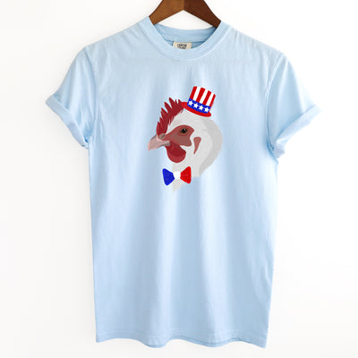 Red, White & Blue Chicken ComfortWash/ComfortColor T-Shirt (S-4XL) - Multiple Colors!