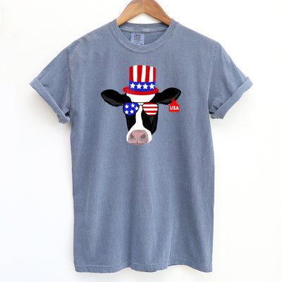 Red, White & Blue Dairy Cow ComfortWash/ComfortColor T-Shirt (S-4XL) - Multiple Colors!
