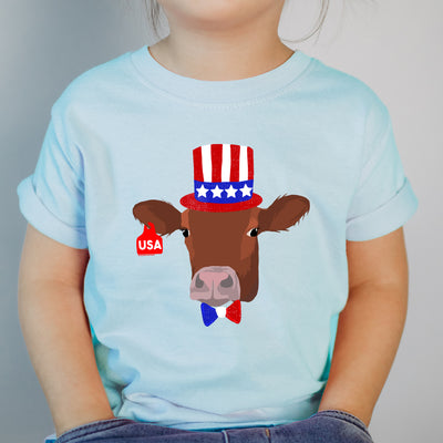 Red, White & Blue Steer One Piece/T-Shirt (Newborn - Youth XL) - Multiple Colors!