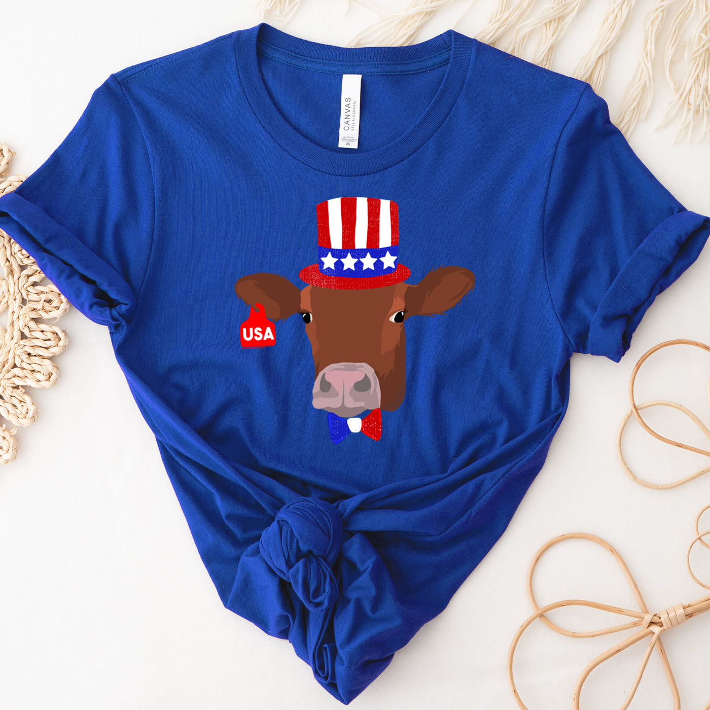 Red, White & Blue Steer T-Shirt (XS-4XL) - Multiple Colors!
