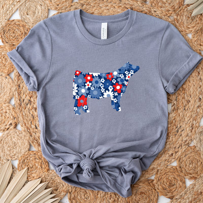 Patriotic Daisy Steer T-Shirt (XS-4XL) - Multiple Colors!
