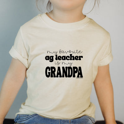 My Favorite Ag Teacher Is My Grandpa One Piece/T-Shirt (Newborn - Youth XL) - Multiple Colors!