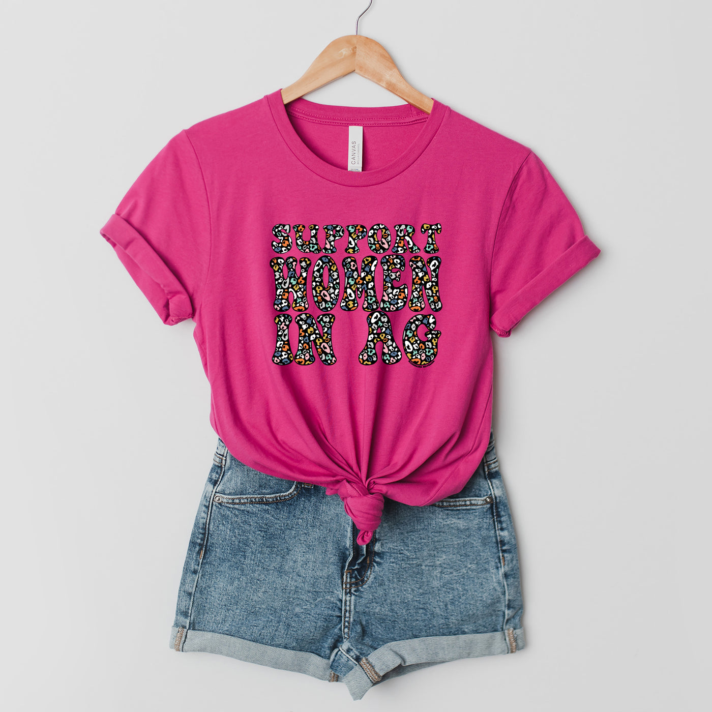 Colorful Cheetah Support Women In Ag T-Shirt (XS-4XL) - Multiple Colors!