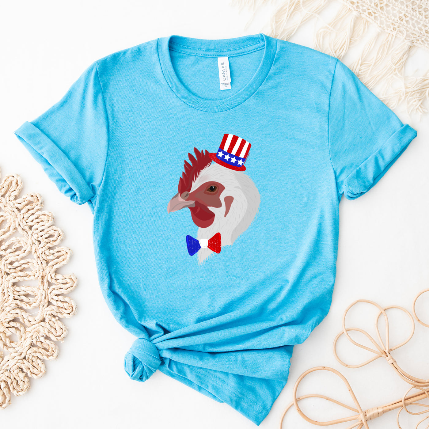 Red, White & Blue Chicken T-Shirt (XS-4XL) - Multiple Colors!